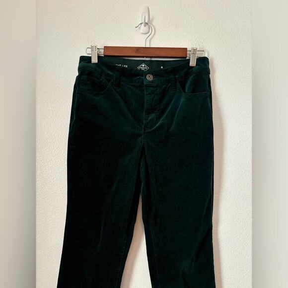 St Johns Bay Women's 8 Retro 90's Y2K Green Festival Hippie Corduroy Pants - Picture 11 of 11